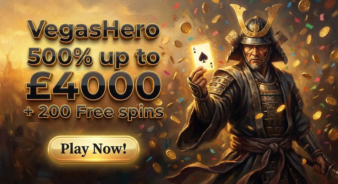 vegas hero casino welcome offer for United Kingdom