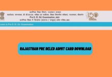 Rajasthan Pre DElEd Admit Card